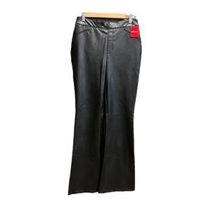 Spanx‎ Luxe Black Faux Leather Flared Women's Pants Size L/G